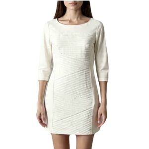 White House Black Market Bandage Ivory Dress